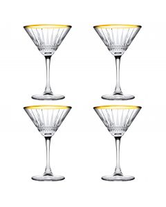 Pasabahce Martiniglas Elysia Gold 220ml | 4 stuks