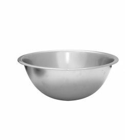 Beslagkom met platte bodem RVS 8L