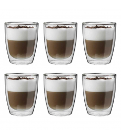Papillon Dubbelwandig cappuccino glas 300ml | 6 stuks