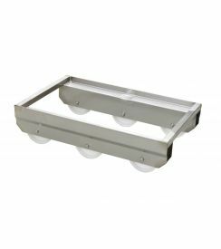 Transport trolley inox met 6 wielen (voor 400x600mm)