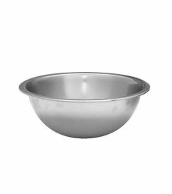 Beslagkom met platte bodem RVS 2,75L