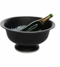 C&T Champagneschaal op voet zwart Ø41xH20cm