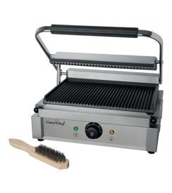 CaterChef Contactgrill Solo Grande gegroefd 