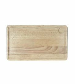 C&T Snijplank Rubberwood met sapgeul 39x23x1,8cm