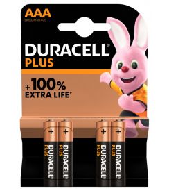Duracell Plus MN2400 Batterijen AAA LR03 1,5V | 4 stuks