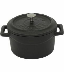 Pentole Agnelli Gietijzeren kookpot mat zwart 4,5L 24cm 