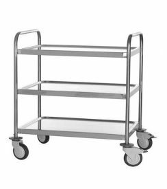 Lineoplus Serveerwagen 3 niveaus RVS 1070x740x960mm