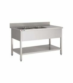 Spoeltafel 1400x700x900mm 2-bak L 