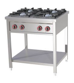 RM Gastro 4-Beksvuur gas op open kast SPF 80 G