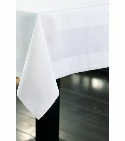 Dena Tafelkleed katoen met satijnband wit 210x210cm
