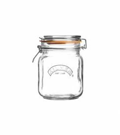 Kilner Vierkante bokaal beugelssluiting 1L
