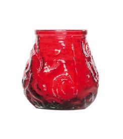 C&T Kaars Mini Lowboy rood Ø7,5xH7,5cm