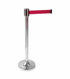Afzetpaal met rood lint Ø32xH91cm