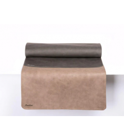 Tafelloper dubbel grijs-zwart 45x120cm 