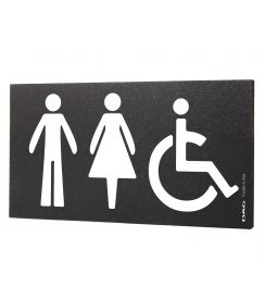 Pictogram Toilet Unisex 8x15cm
