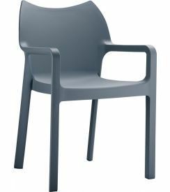 Siesta Stoel Diva outdoor donkergrijs
