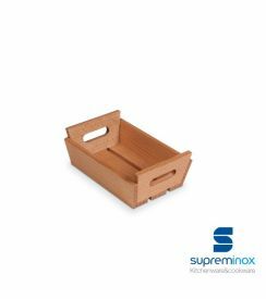 SupremInox Houten box met handvat 15x10x5cm