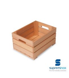 SupremInox Houten box met handvat 13x17x9cm