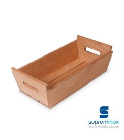 SupremInox Houten box met handvat 24x16x7cm