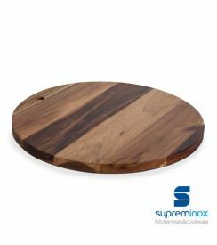 SupremInox Serveerplateau acaciahout rond 34cm