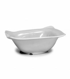 Kom vierkant melamine wit 38cm