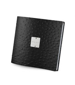 DagStyle Menuboek Fashion Quadrato ostrich zwart 23x23cm