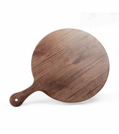 Plank met handvat melamine houteffect bruin Ø17,5cm
