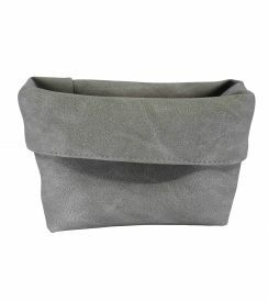 Pavelinni Broodmandje vintage grijs eco-leder 21,5x21,5cm 