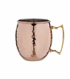 C&T Drinkbeker Moscow Gehamerd Koper 8,5x10cm