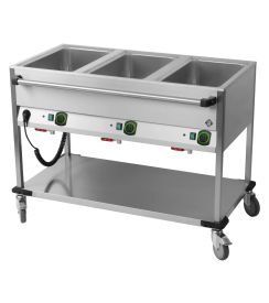 RM Bain marie wagen BMPD3120 open onderstel 3xGN1/1