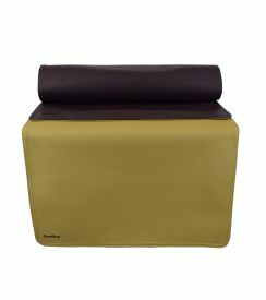 Pavelinni Tafelloper dubbel donkerbruin-olijfgroen 45x120cm 