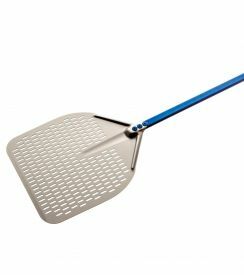 GI-Metal Pizzaschep Alu rechth. geperf. 36x36cm