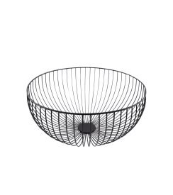 Point-Virgule Fruitmand wire zwart Ø30xH13cm