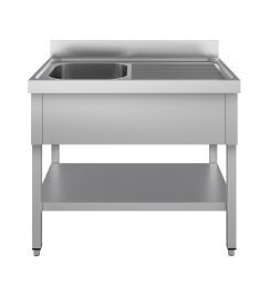 Spoeltafel 1000x600x900 1-bak L 400x400x250