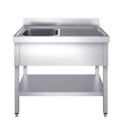 Spoeltafel 1100x700x900 1-bak L 500x400x300