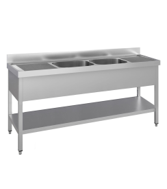 Spoeltafel 2000x700x900 2-bak DD 500x400x300