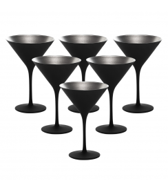 Stölzle Elements Cocktailglas zwart/zilver 240ml | 6 stuks