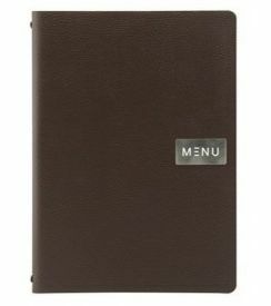 Securit Raw Menuboek bruin A4
