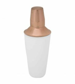 C&T Cocktailshaker wit/koper 750ml Ø9,5xH26cm