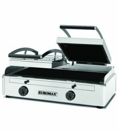 Euromax Dubbele Keramische Contactgrill RV | 2x 24x25cm