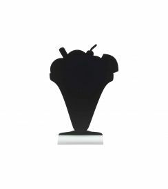 Securit Tafelkrijtbord silhouet ice cream zwart