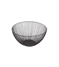 Point-Virgule Mand Wire zwart Ø25xh14cm