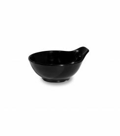 Potje Fingerfood melamine zwart Ø12,5cm