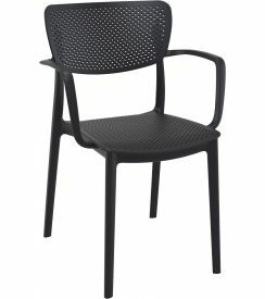 Siesta Stoel Loft outdoor met armleuning zwart