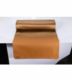 Pavelinni Tafelloper dubbel 45x120 metallic koper/caramel