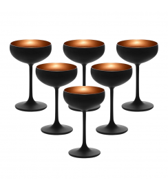 Stölzle Elements Coupe zwart/brons 230ml | 6 stuks
