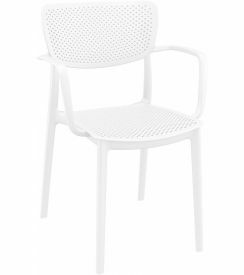 Siesta Stoel Loft outdoor met armleuning wit
