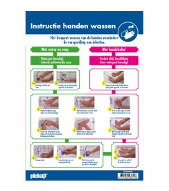 Pickup Bord Handen desinfecteren instructies 230x330mm