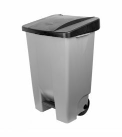 Denox Pedaalafvalbak verrijdbaar 80L