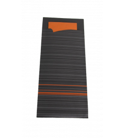 Bestekzak Lima zwart-oranje servet | 100 stuks